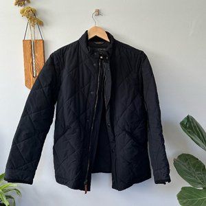 Navy Quilted Puffer Jacket